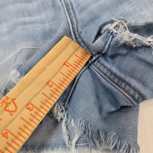 aerie women's shorts chambray cut off decroative pockets medium - Picture 8 of 8